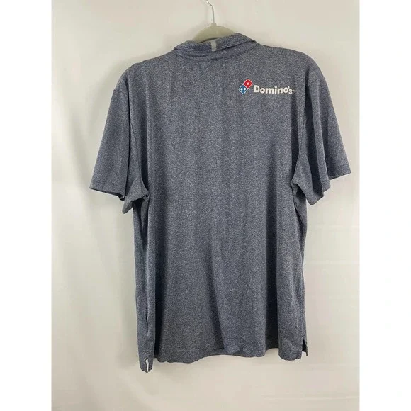 Domino's L Black Embroidered Uniform Work Collectible Polo Shirt Short Sleeves - Picture 3 of 3